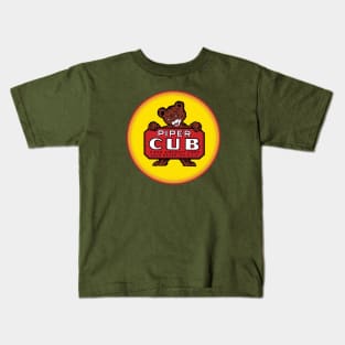 Piper Cub Aircraft Kids T-Shirt